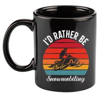 Snowmobile Art Snow Mobile Snowmobiling 11oz C Handle Ceramic Mug