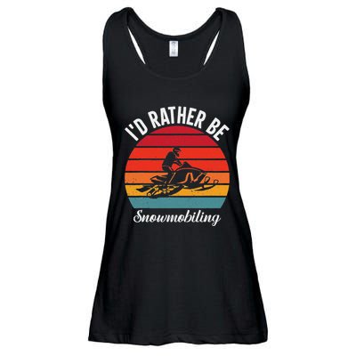 Snowmobile Art Snow Mobile Snowmobiling Ladies Essential Flowy Tank