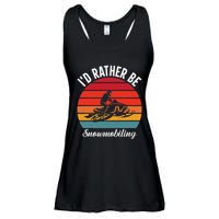 Snowmobile Art Snow Mobile Snowmobiling Ladies Essential Flowy Tank