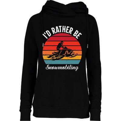 Snowmobile Art Snow Mobile Snowmobiling Womens Funnel Neck Pullover Hood