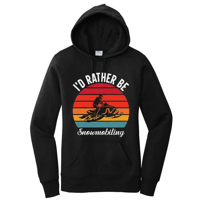 Snowmobile Art Snow Mobile Snowmobiling Women's Pullover Hoodie