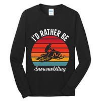 Snowmobile Art Snow Mobile Snowmobiling Tall Long Sleeve T-Shirt