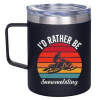 Snowmobile Art Snow Mobile Snowmobiling 12oz Stainless Steel Coffee Mug