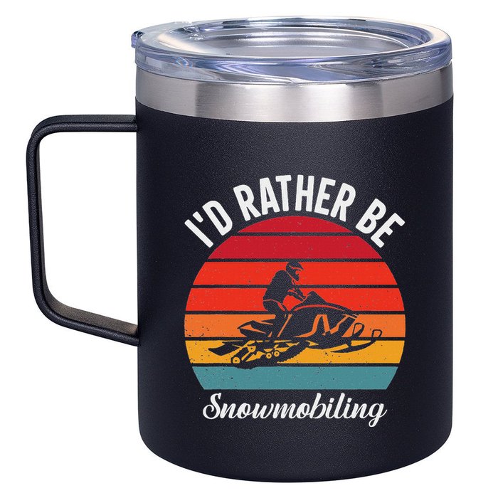 Snowmobile Art Snow Mobile Snowmobiling 12oz Stainless Steel Coffee Mug