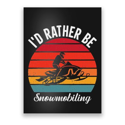 Snowmobile Art Snow Mobile Snowmobiling Poster