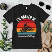 Snowmobile Art Snow Mobile Snowmobiling Premium T-Shirt