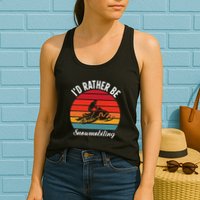 Snowmobile Art Snow Mobile Snowmobiling Womens Tank Top