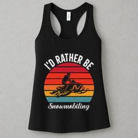 Snowmobile Art Snow Mobile Snowmobiling Womens Tank Top