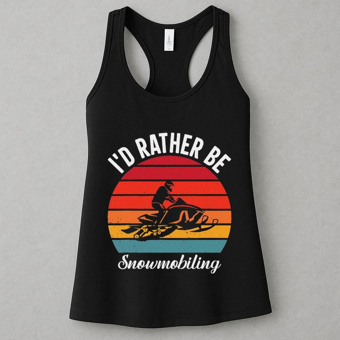 Snowmobile Art Snow Mobile Snowmobiling Womens Tank Top