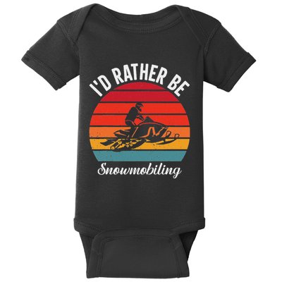 Snowmobile Art Snow Mobile Snowmobiling Baby Bodysuit
