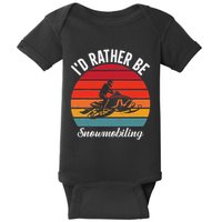 Snowmobile Art Snow Mobile Snowmobiling Baby Bodysuit