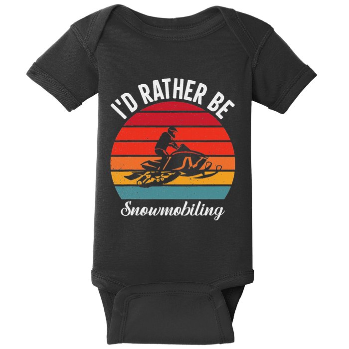 Snowmobile Art Snow Mobile Snowmobiling Baby Bodysuit
