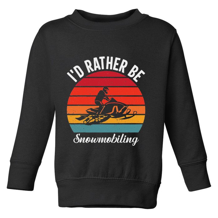Snowmobile Art Snow Mobile Snowmobiling Toddler Sweatshirt