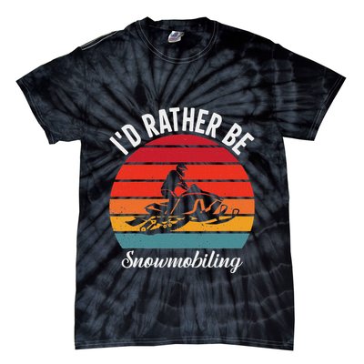 Snowmobile Art Snow Mobile Snowmobiling Tie-Dye T-Shirt
