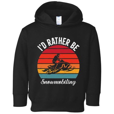 Snowmobile Art Snow Mobile Snowmobiling Toddler Hoodie