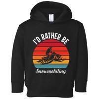 Snowmobile Art Snow Mobile Snowmobiling Toddler Hoodie