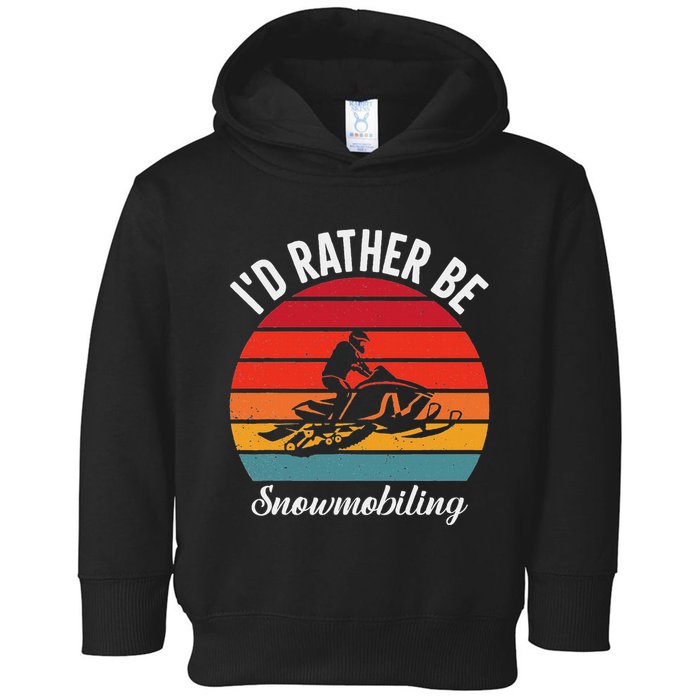 Snowmobile Art Snow Mobile Snowmobiling Toddler Hoodie