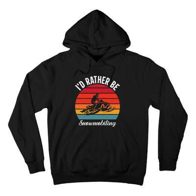 Snowmobile Art Snow Mobile Snowmobiling Tall Hoodie