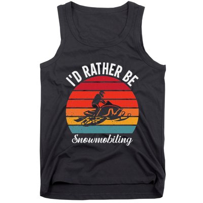 Snowmobile Art Snow Mobile Snowmobiling Tank Top