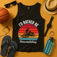 Snowmobile Art Snow Mobile Snowmobiling Tank Top