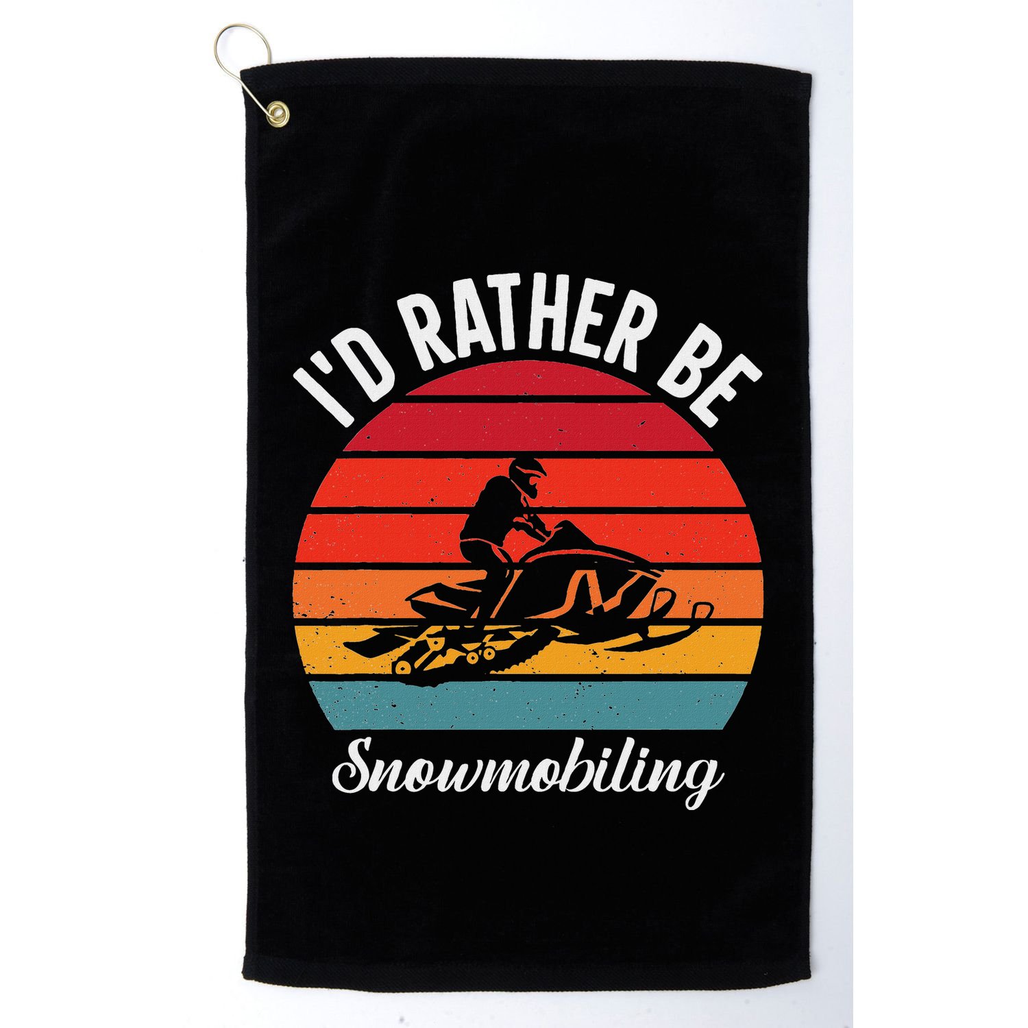 Snowmobile Art Snow Mobile Snowmobiling Golf Towel