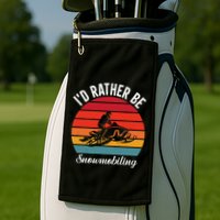 Snowmobile Art Snow Mobile Snowmobiling Golf Towel