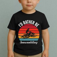 Snowmobile Art Snow Mobile Snowmobiling Toddler T-Shirt