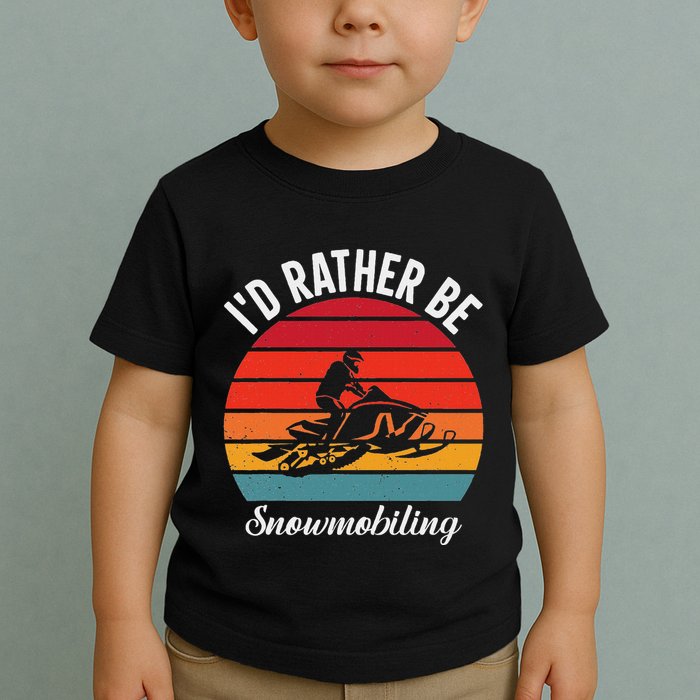 Snowmobile Art Snow Mobile Snowmobiling Toddler T-Shirt