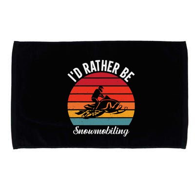 Snowmobile Art Snow Mobile Snowmobiling Microfiber Hand Towel