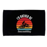 Snowmobile Art Snow Mobile Snowmobiling Microfiber Hand Towel