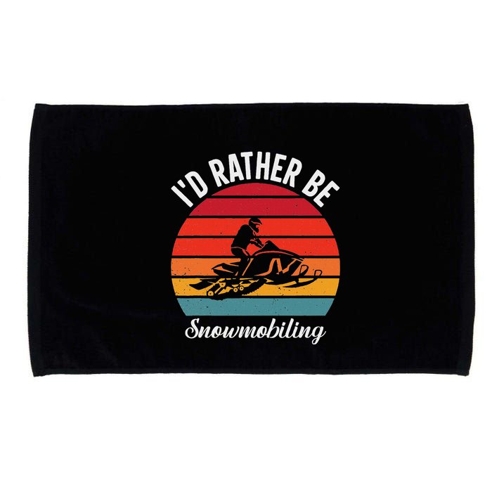 Snowmobile Art Snow Mobile Snowmobiling Microfiber Hand Towel