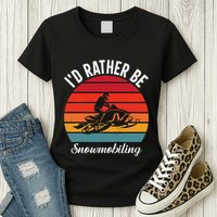 Snowmobile Art Snow Mobile Snowmobiling Womens T-Shirt