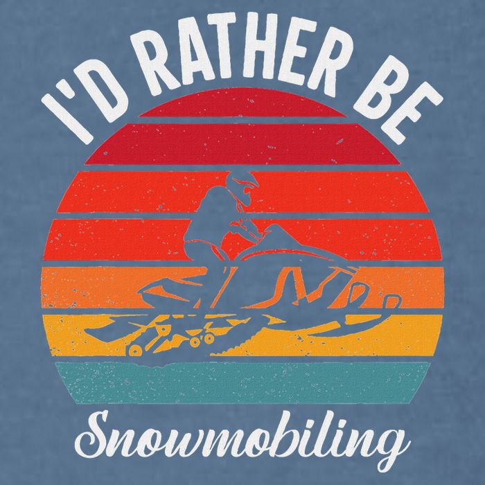 Snowmobile Art Snow Mobile Snowmobiling Garment-Dyed Sweatshirt