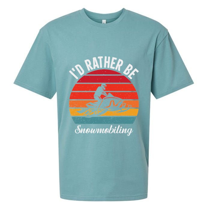 Snowmobile Art Snow Mobile Snowmobiling Sueded Cloud Jersey T-Shirt