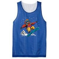 Snowboarding Animals Sloth On A Snowboard Snowboarding Gift Mesh Reversible Basketball Jersey Tank