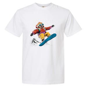 Snowboarding Animals Sloth On A Snowboard Snowboarding Gift Garment-Dyed Heavyweight T-Shirt