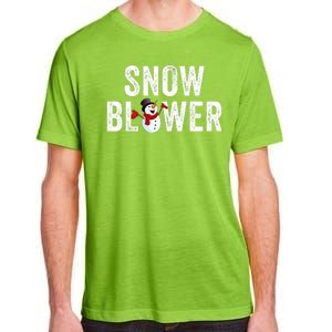 Snowman And Snow Blower Couples Matching Christmas Costume Rude Couples Xmas Adult ChromaSoft Performance T-Shirt