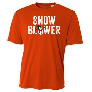 Snowman And Snow Blower Couples Matching Christmas Costume Rude Couples Xmas Cooling Performance Crew T-Shirt