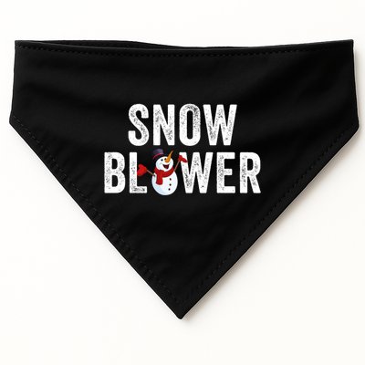 Snowman And Snow Blower Couples Matching Christmas Costume Rude Couples Xmas USA-Made Doggie Bandana