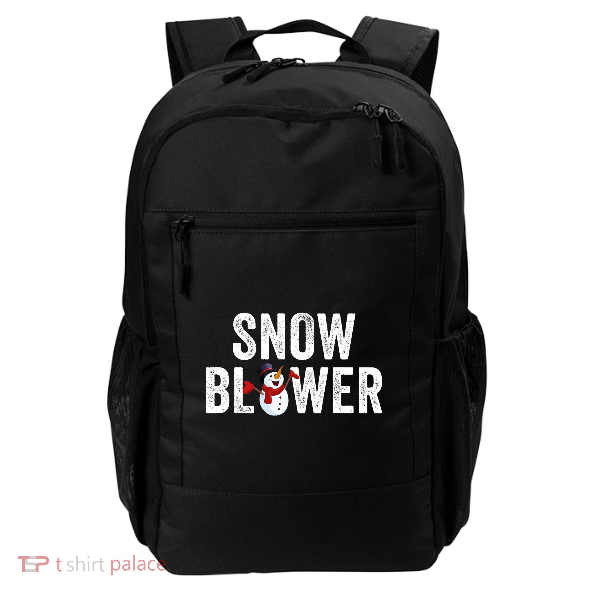 Snowman And Snow Blower Couples Matching Christmas Costume Rude Couples Xmas Backpack
