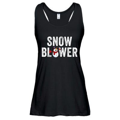Snowman And Snow Blower Couples Matching Christmas Costume Rude Couples Xmas Ladies Essential Flowy Tank