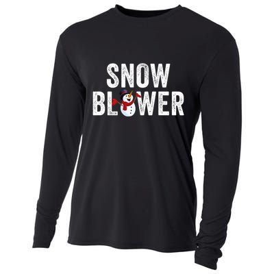 Snowman And Snow Blower Couples Matching Christmas Costume Rude Couples Xmas Cooling Performance Long Sleeve Crew