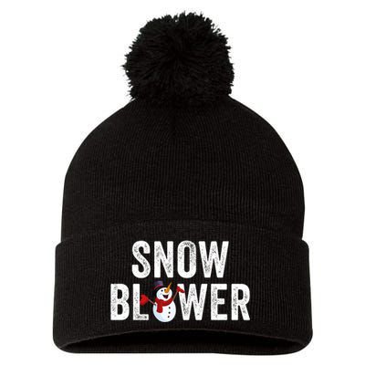 Snowman And Snow Blower Couples Matching Christmas Costume Rude Couples Xmas Pom Pom 12in Knit Beanie