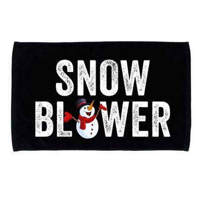 Snowman And Snow Blower Couples Matching Christmas Costume Rude Couples Xmas Microfiber Hand Towel