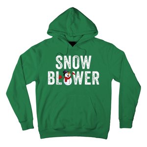 Snowman And Snow Blower Couples Matching Christmas Costume Rude Couples Xmas Hoodie