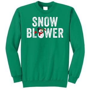 Snowman And Snow Blower Couples Matching Christmas Costume Rude Couples Xmas Sweatshirt