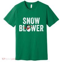 Snowman And Snow Blower Couples Matching Christmas Costume Rude Couples Xmas Premium T-Shirt
