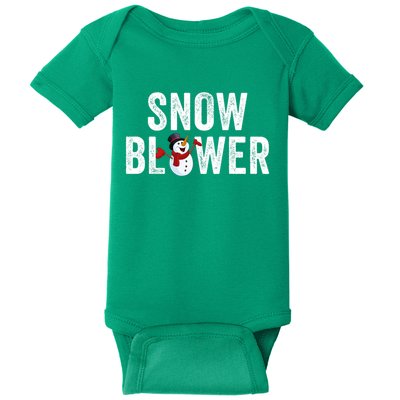 Snowman And Snow Blower Couples Matching Christmas Costume Rude Couples Xmas Baby Bodysuit