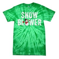 Snowman And Snow Blower Couples Matching Christmas Costume Rude Couples Xmas Tie-Dye T-Shirt