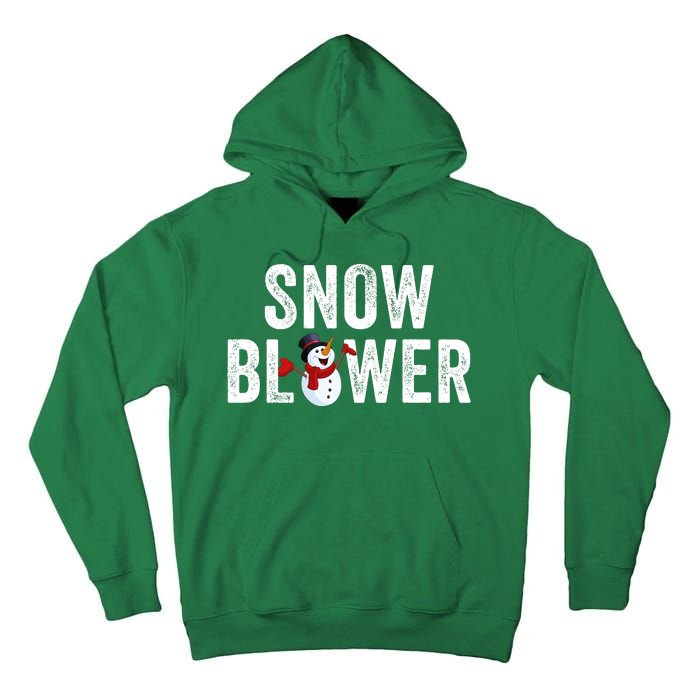 Snowman And Snow Blower Couples Matching Christmas Costume Rude Couples Xmas Tall Hoodie